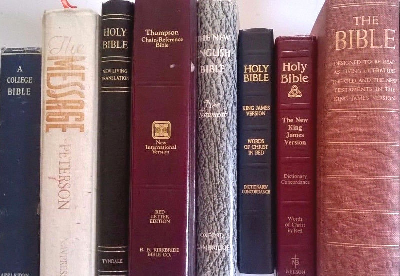 The Bible Its Original Languages And English Translations   Row Of Bibles 